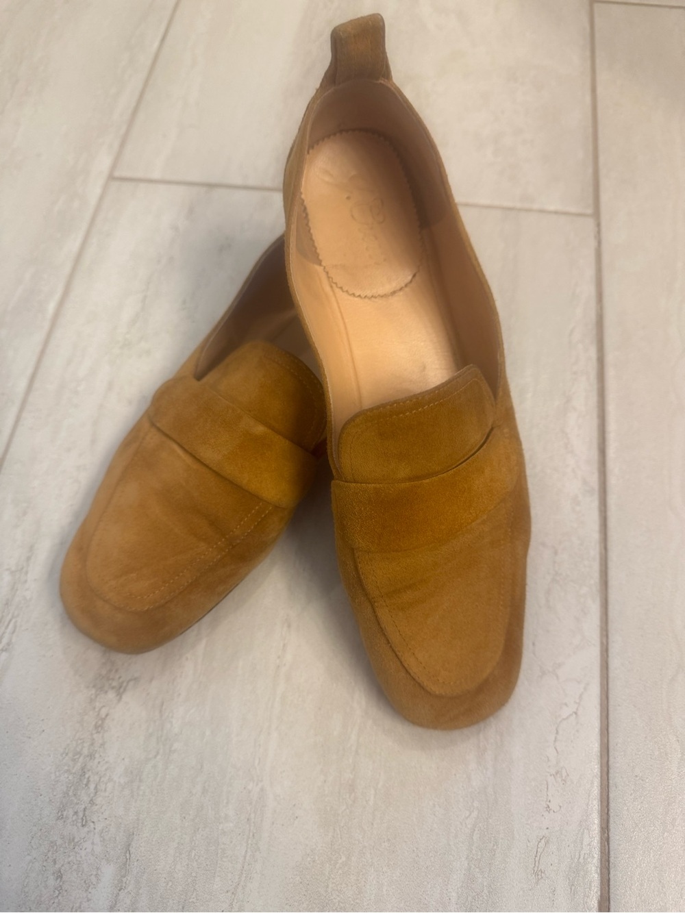 J. Crew Women’s Suede Loafers in Camel Brown